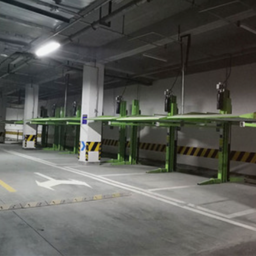 cầu nâng ô tô 2 trụ bãi đỗ xe